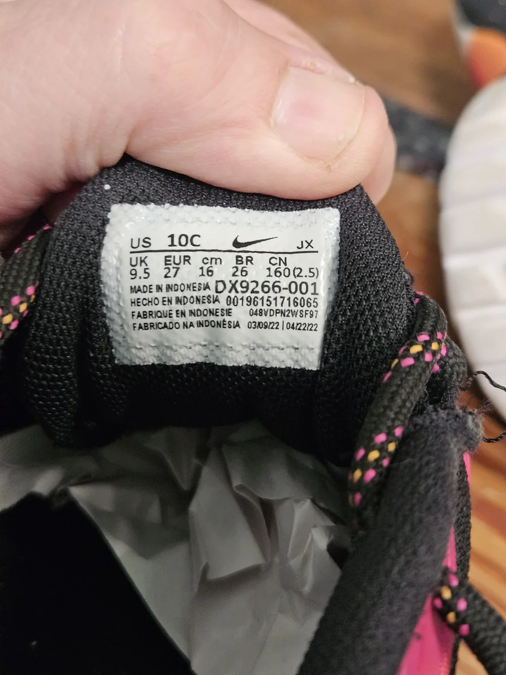 Nike Air Max Plus Black With Orange & Pink 10c